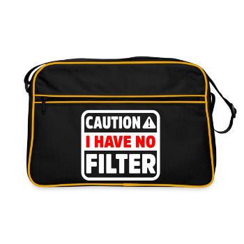 Drôle de prudence n’a pas de filtre Sarcastique Meme Pun - Sac Retro - noir/or - Devant