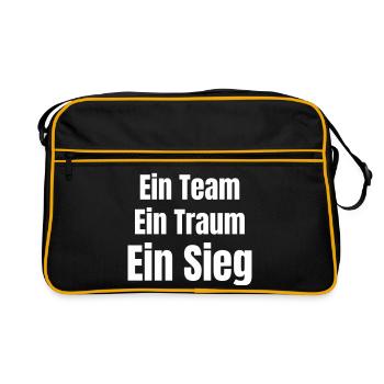 One team, one dream, one victory - Retro Bag - black/gold - Front