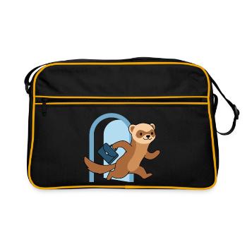 Sprint de furet à travers l’arche - Sac Retro - noir/or - Devant