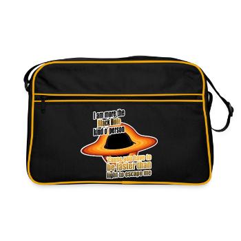 Je suis plus du genre Trou Noir - Sac Retro - noir/or - Devant
