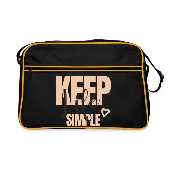 Lettres-nous pour garder la vie simple - Sac Retro - noir/or - Devant