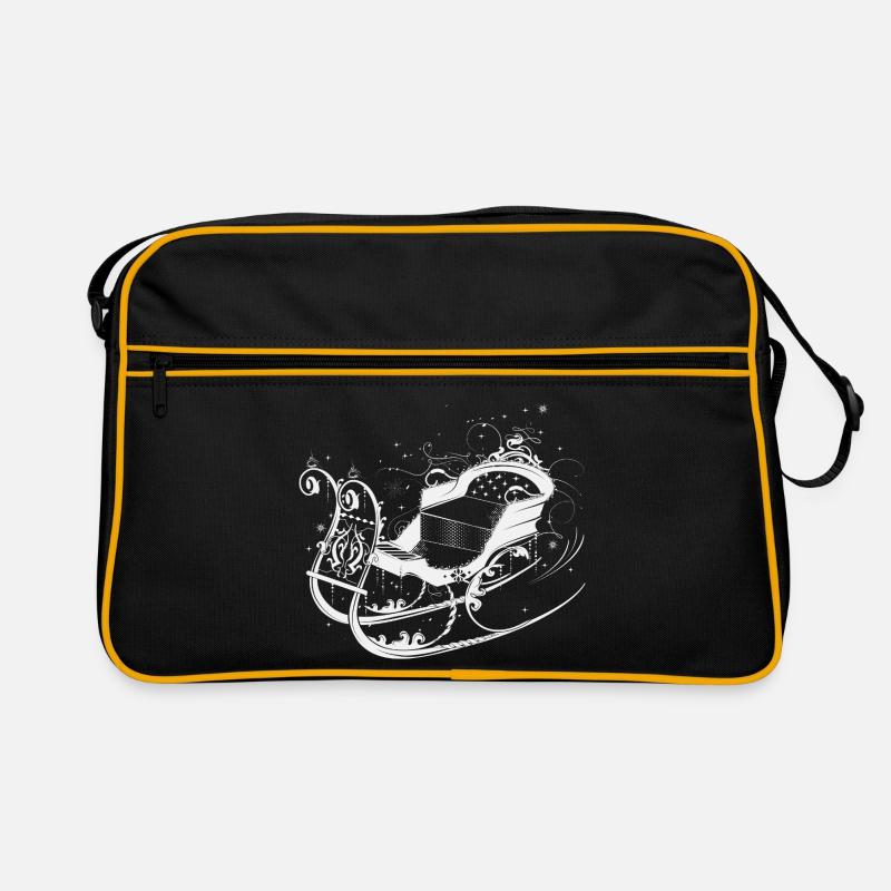 Eleganter Winter-Schlitten Ornamente Retro Tasche