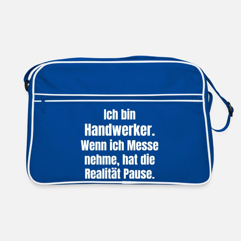 Ich bin Handwerker Messe Pause Retro Tasche