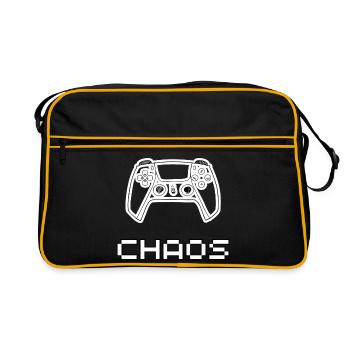 Controlled Chaos – Conception de manette de jeu Chaos - Sac Retro - noir/or - Devant