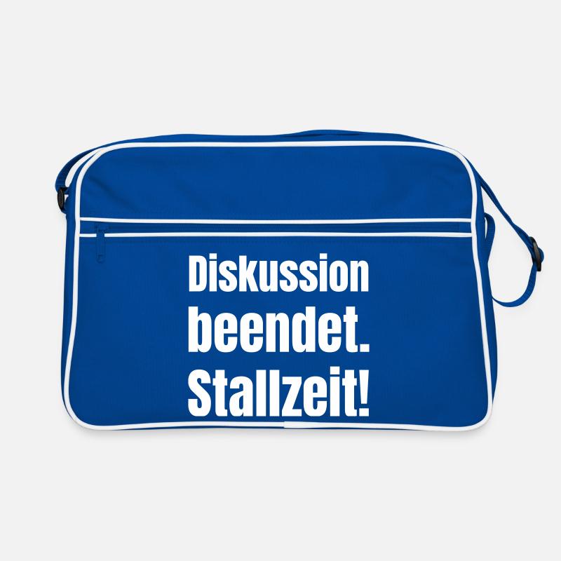 Diskussion beendet Kontrast Typo Retro Tasche