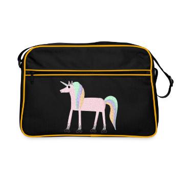 Unicorn_rollerSKate - Retro Bag - black/gold - Front