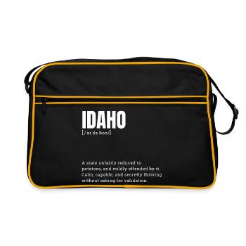 Idaho Potatoes Typography - Retro Bag - black/gold - Front