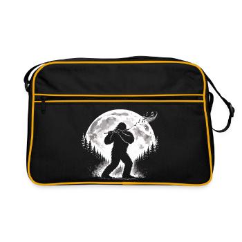 Bigfoot Flute Player - Retro Bag - black/gold - Front