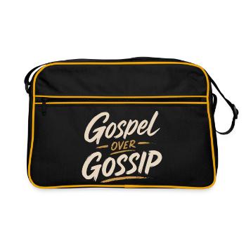 Gospel Over Gossip - Retro Bag - black/gold - Front