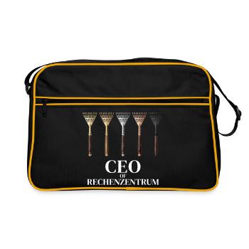 Rechenzentrum Garden Rake Gardener Gardening IT - Retro Tasche - Schwarz/Gold - Vorne