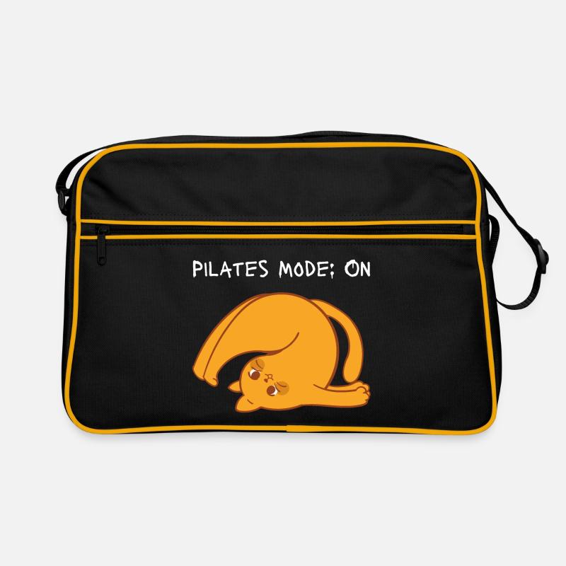 PILATES MODE: ON - Retro Tasche - Schwarz/Gold