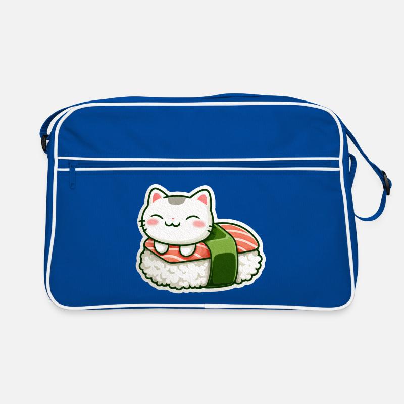 Kawaii Sushi Cat en Roll Sac Retro