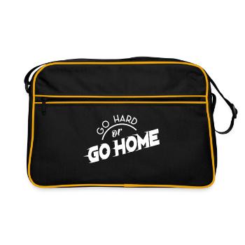 Aller dur ou rentrer à la maison - Mindset - Sac Retro - noir/or - Devant