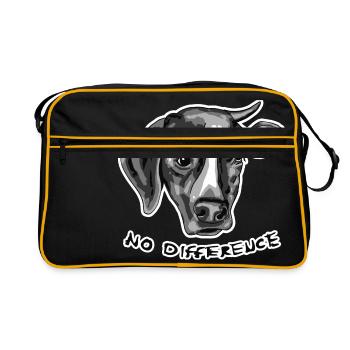No Difference Between Dog and Cow - Retro Bag - black/gold - Front