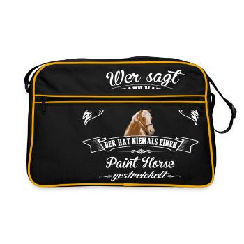 Paint Horse - Sac Retro - noir/or - Devant