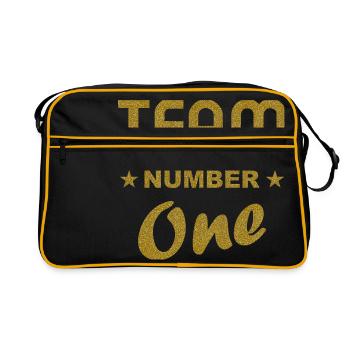 Best Team - Team Number One Gold - Retro Bag - black/gold - Front