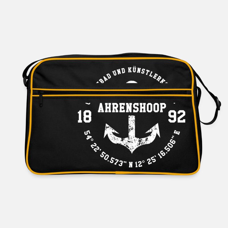 Baltic Sea resort and artists' colony Ahrenshoop, white Retro Bag