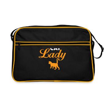 Cadeau du propriétaire du chat - Sac Retro - noir/or - Devant