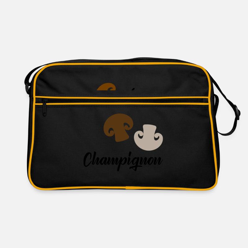 I'm the Champignon - Retro Tasche - Schwarz/Gold