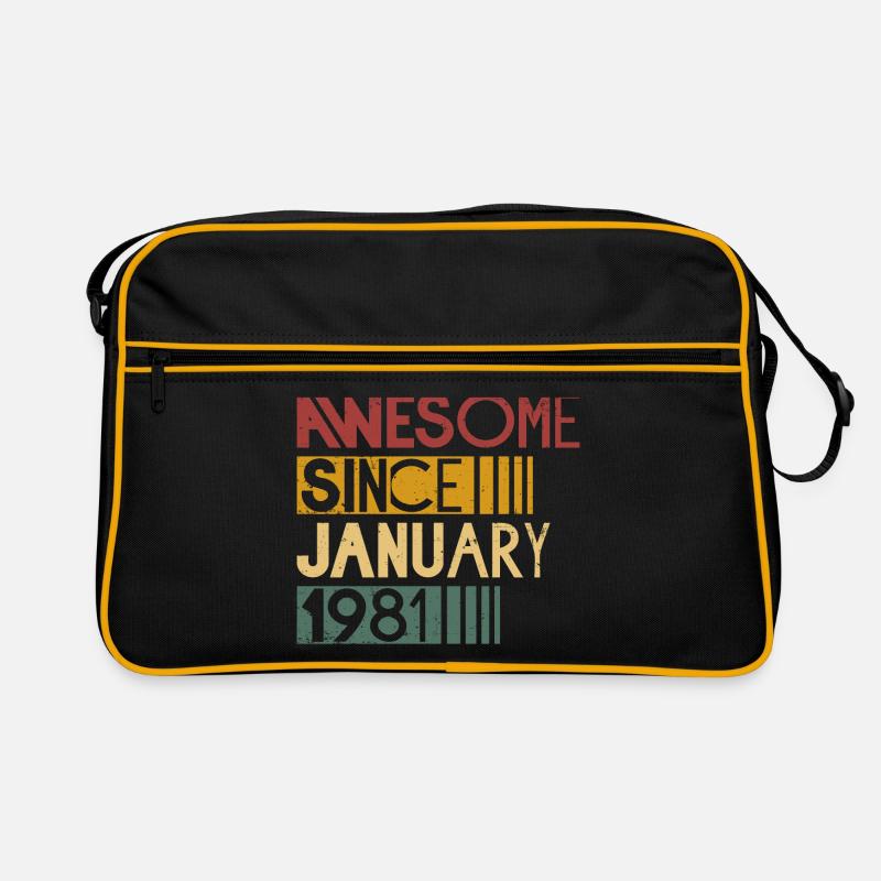 Born in January 1981 retro birthday Retro Bag