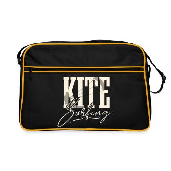 Kitesurfen Kitesurfer Kiteboard Kitesurfing - Retro Bag - black/gold - Front