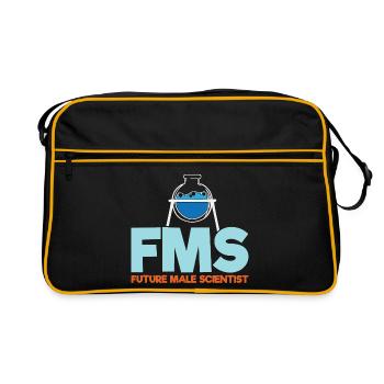 Future Male Scientist - Retro Bag - black/gold - Front