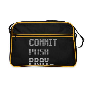 Software Developer Entwickler Geek Shirt - Retro Bag - black/gold - Front