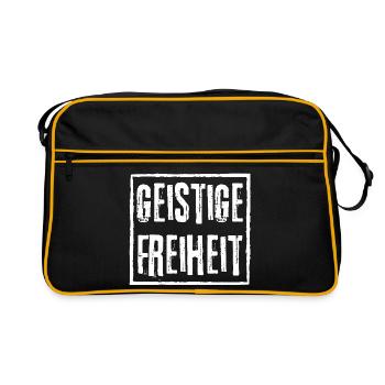 LIBERTÉ SPIRITUELLE - PUNK ROCK GRAFFITI - Sac Retro - noir/or - Devant