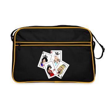 Carré de dames Punk - pêle-mêle - Sac Retro - noir/or - Devant