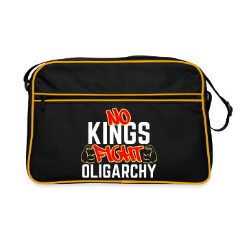 Pas de rois, combat oligarchie - Sac Retro - noir/or - Devant