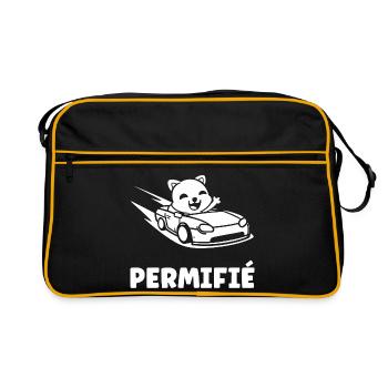 Humour permis de conduire - Sac Retro - noir/or - Devant