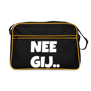nein du - Retro Tasche - Schwarz/Gold - Vorne