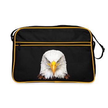 Pygargue à tête blanche - Sac Retro - noir/or - Devant