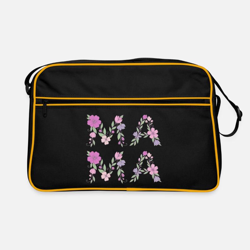 Mama Blumen Floral Schrift Beste Mutter Muttertag Retro Tasche