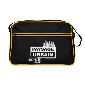 Paysage urbain - français - prêt quand vous voulez - Sac Retro - noir/or - Devant