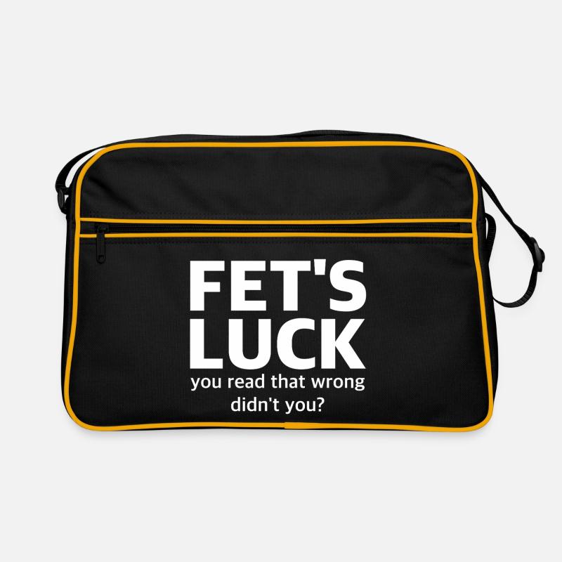FET'S LUCK Typo Humor | Ambiguous, sarcasm Retro Bag