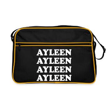 Name Ayleen - Retro Tasche - Schwarz/Gold - Vorne