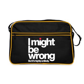 Je peux me tromper mais c’est un je-sais-tout très improbable - Sac Retro - noir/or - Devant