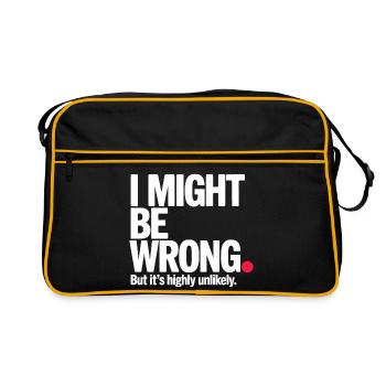 Je peux me tromper mais c’est un je-sais-tout très improbable - Sac Retro - noir/or - Devant