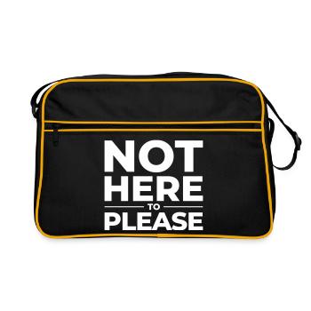 Not Here to Please – Chemise statement - Sac Retro - noir/or - Devant