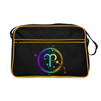 Horoscope, signe du zodiaque et astrologie du Bélier - Sac Retro - noir/or - Devant