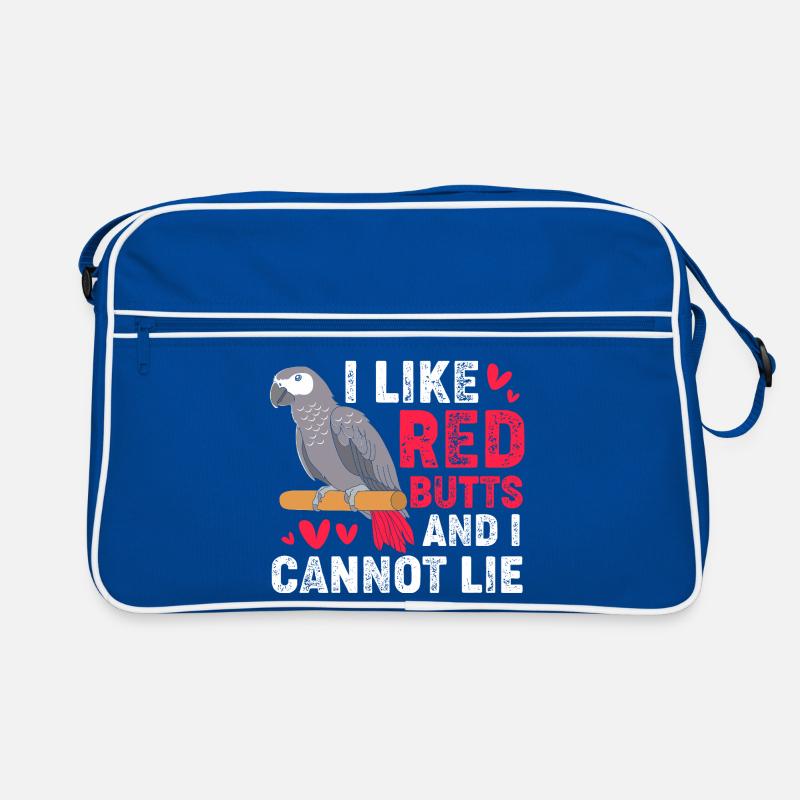 Papagei Grau Retro Tasche