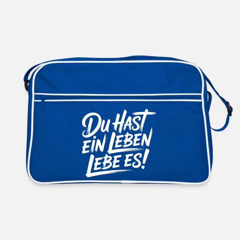 Du hast nur ein Leben – Lebe es Retro Tasche