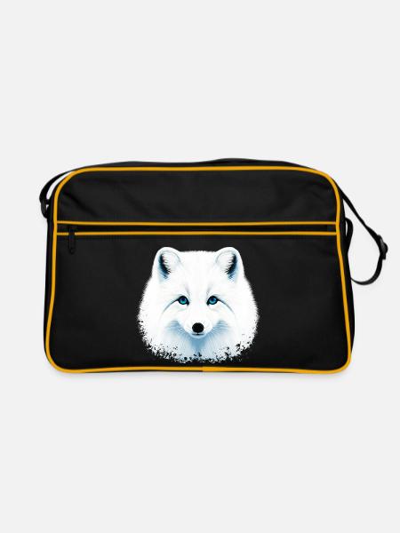 Polarfuchs - Retro Tasche - Schwarz/Gold - Vorne