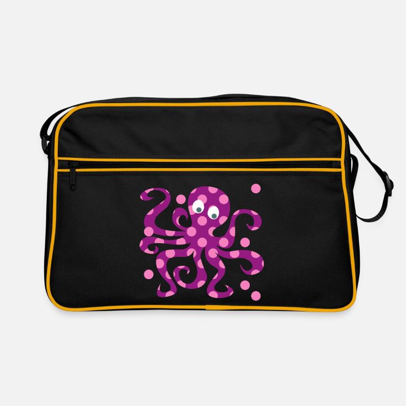 Octopus Dots Squid Pink Nursery Retro Bag