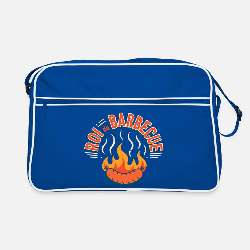 Sausage on fire barbecue Retro Bag