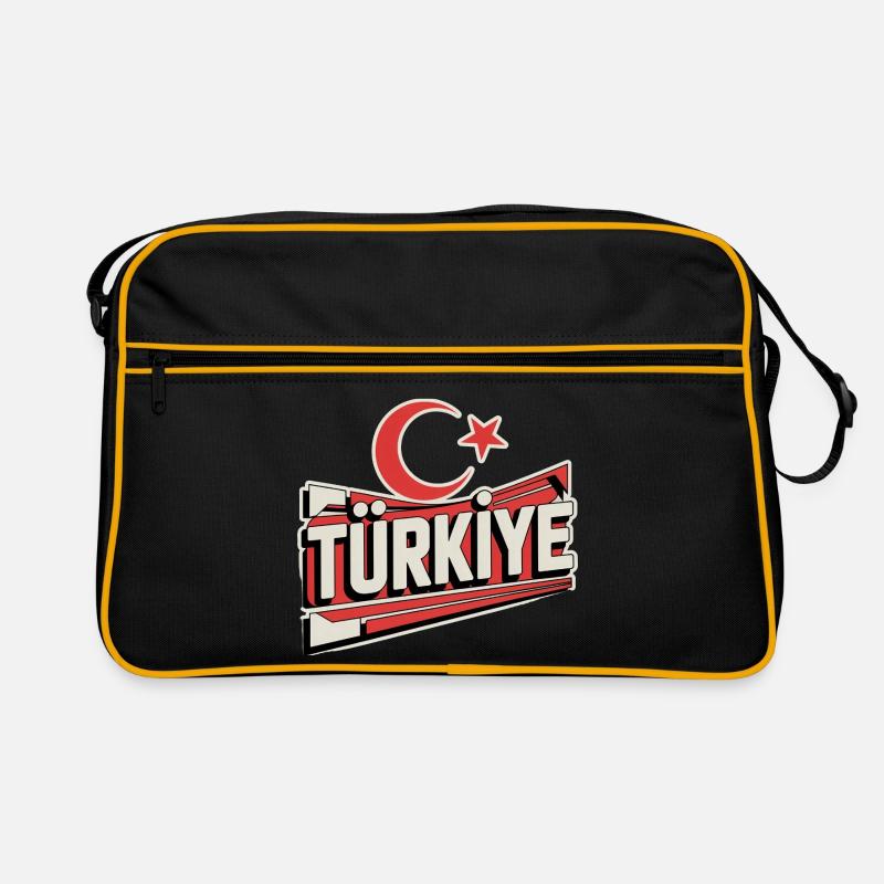 Turkey - Retro Tasche - Schwarz/Gold