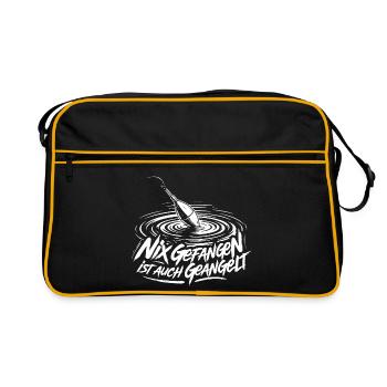 Fishing with humor - Retro Bag - black/gold - Front