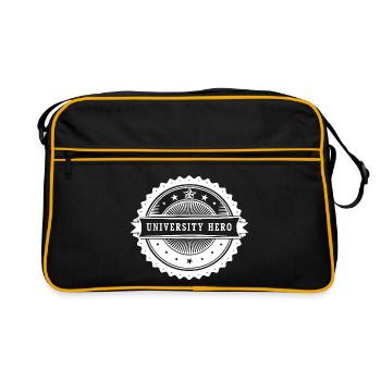 University Hero - Badge, Design - Retro Bag - black/gold - Front
