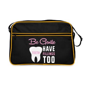 Dental Hygienist Dental Dentist - Retro Bag - black/gold - Front